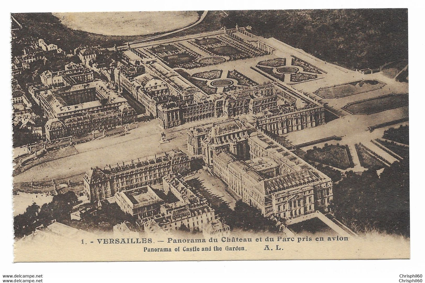 VERSAILLES - Panorama Du Château Et Du Parc Pris En Avion - Edit. A. Leconte - - Versailles (Castello)