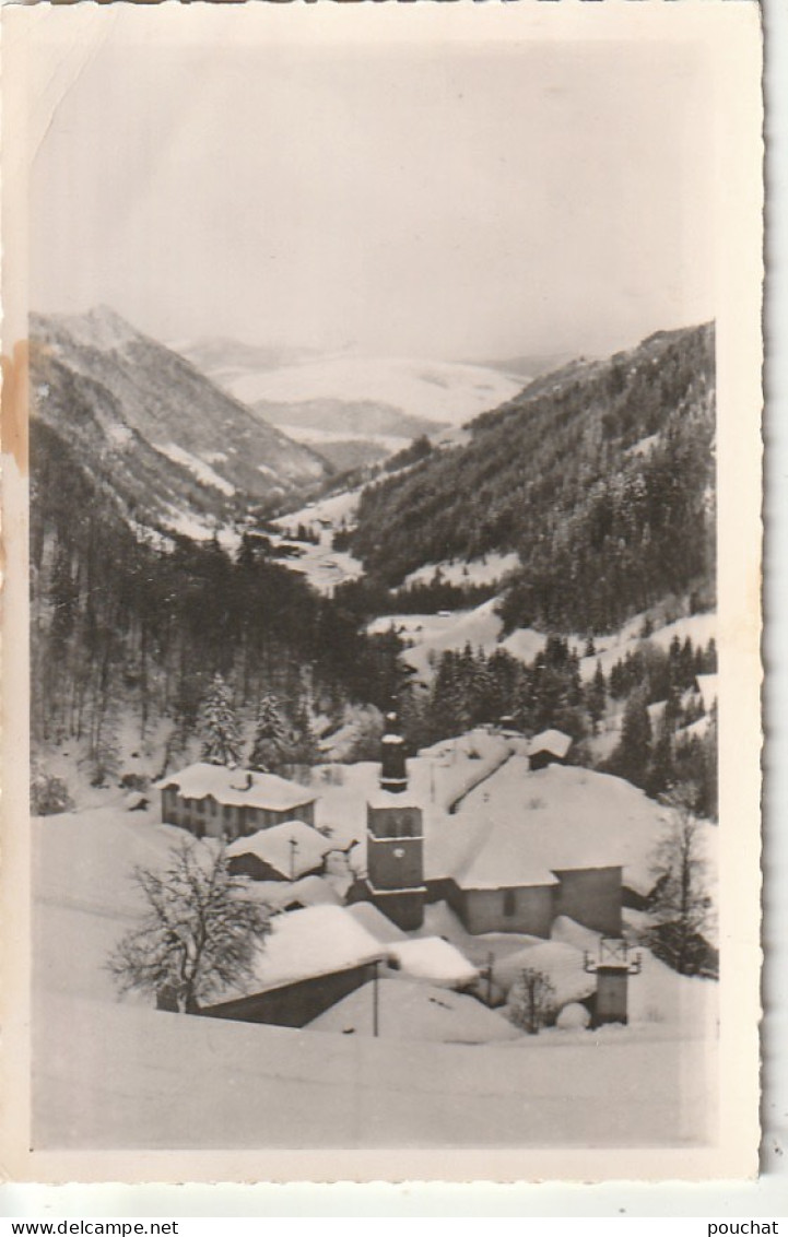 ZY 108-(73) LA GIETTAZ - L' EGLISE ET LA VALLEE DE L' ARRONDINE SOUS LA NEIGE - 2 SCANS - Autres & Non Classés