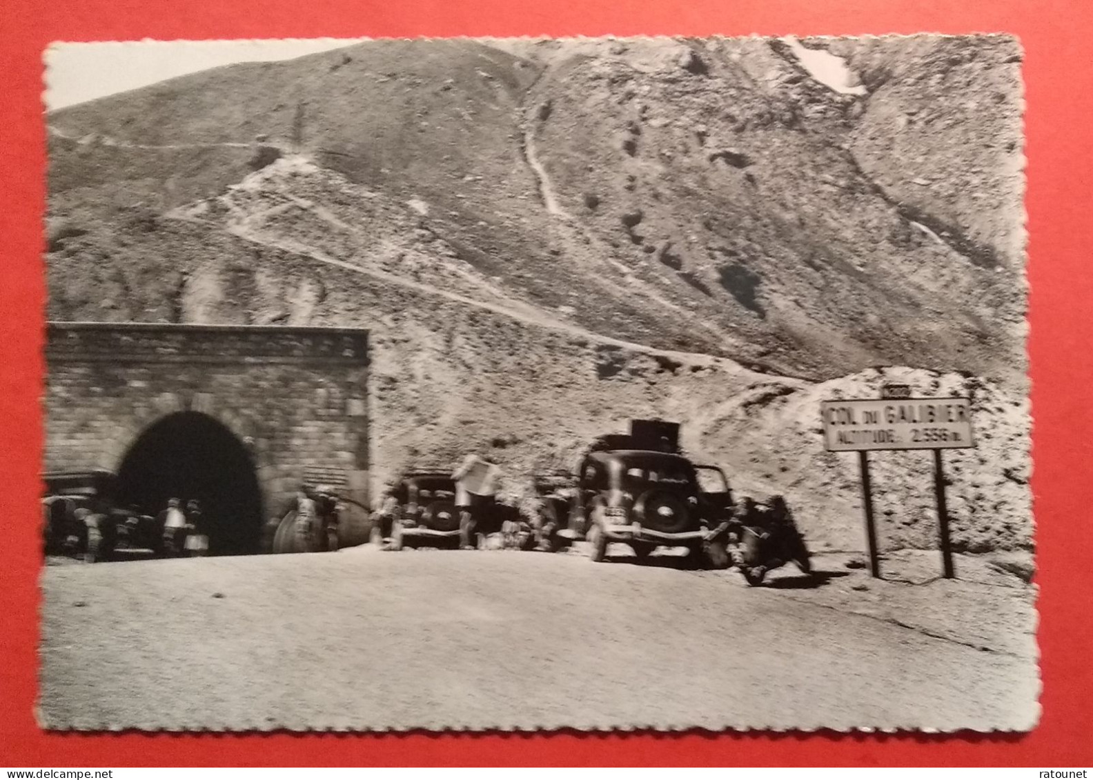 73 - VALLOIRE - CPSM 13 - Tunel Du Galibier - éd GRANGE * Auto / Citroen Traction / Daguin - Other & Unclassified