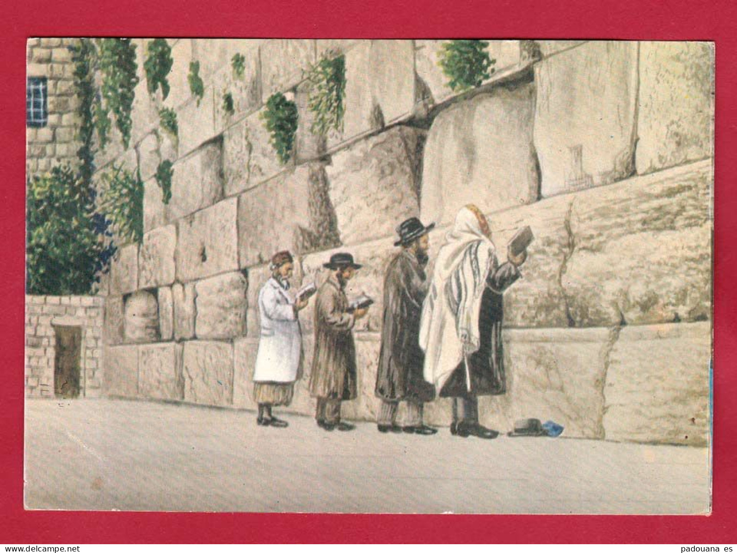 AB902 FANTAISIES RELIGION  JUDAICA JERUSALEM THE WAILING WALL PAR AVION - Judaisme