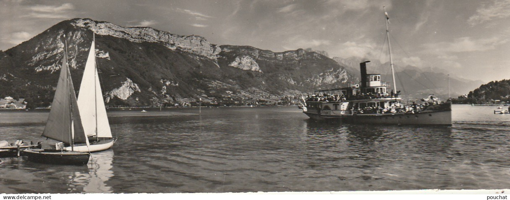 ZY 109-(74) LAC D' ANNECY - PANORAMA DU LAC - LE MONT VEYIER , LA TOURNETTE - CARTE PANORAMIQUE - PHOT. ROSSAT MIGNOD - Annecy