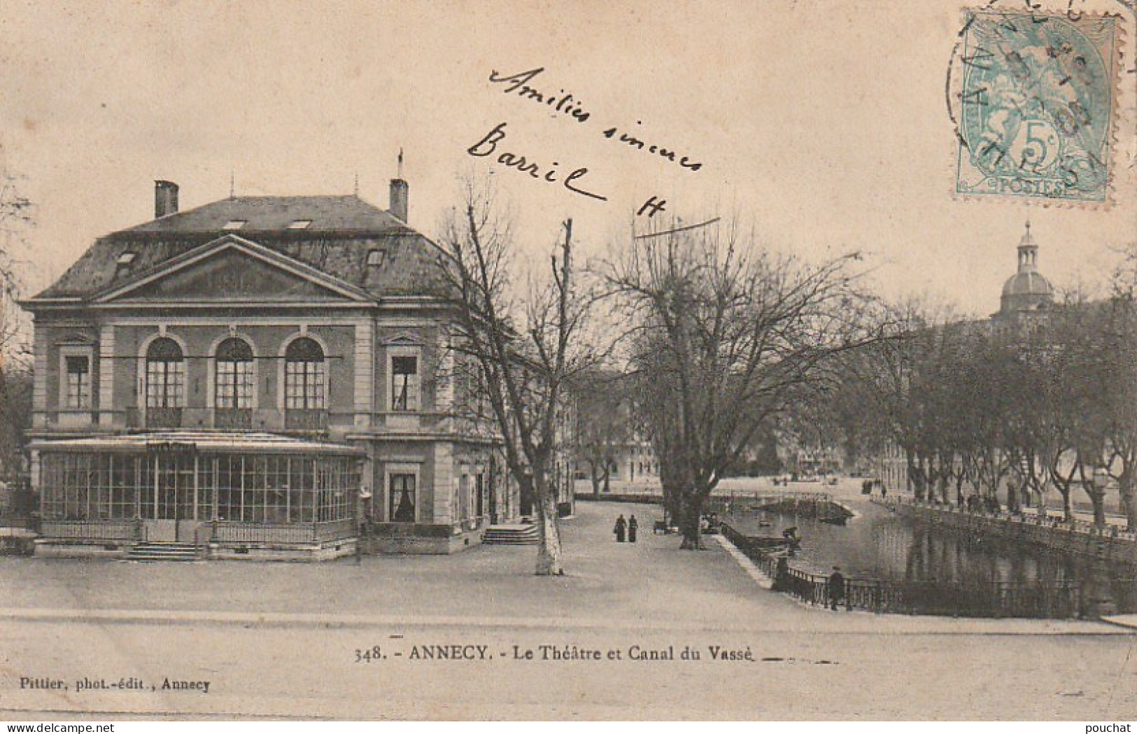 ZY 109-(74) ANNECY - LE THEATRE ET LE CANAL DU VASSE - 2 SCANS - Annecy