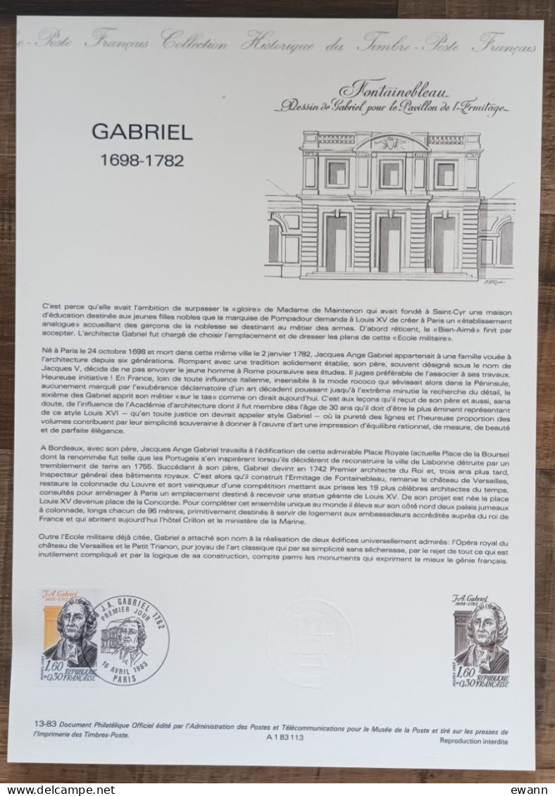COLLECTION HISTORIQUE - YT N°2280 - GABRIEL, Architecte - 1983 - 1980-1989