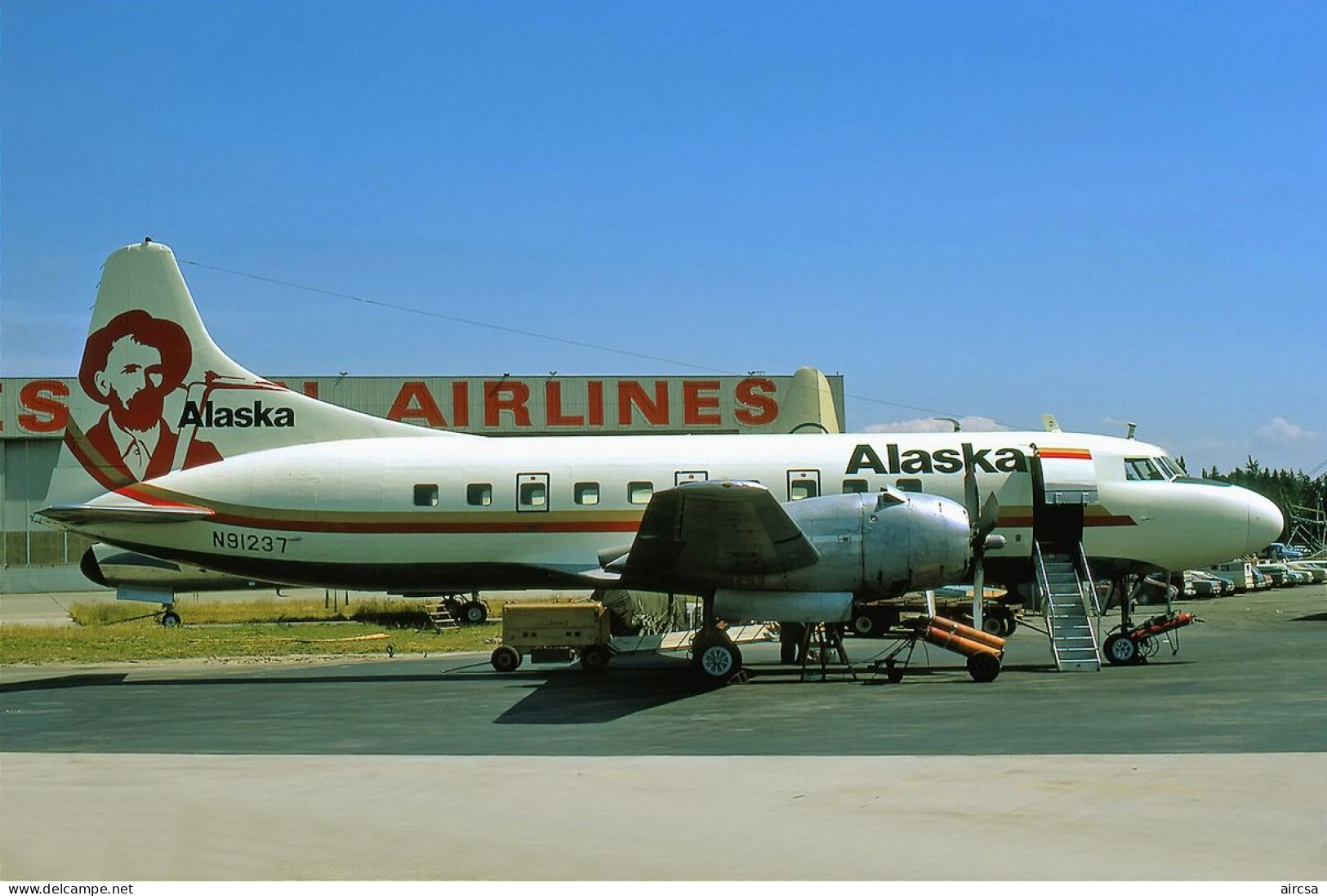 Aviation Postcard-WGA-1451 ALASKA AIRLINES Convair 240 - 1946-....: Modern Era