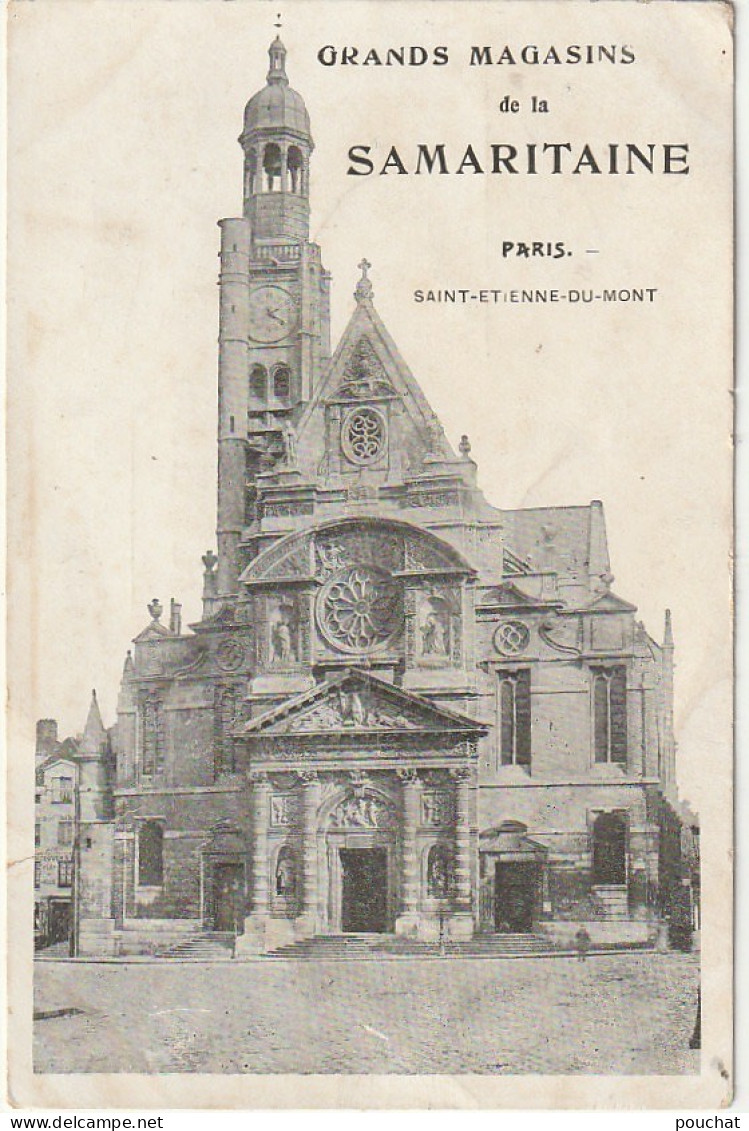 ZY 111-(75) SAINT ETIENNE DU MONT , PARIS - PUBLICITE GRANDS MAGASINS DE LA SAMARITAINE - Kirchen