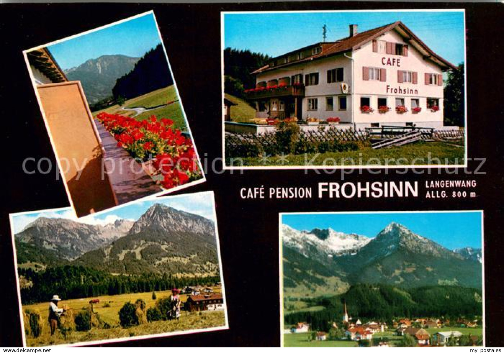 73651192 Langenwang Fischen Cafe Pension Frohsinn Panorama Allgaeuer Alpen Lange - Fischen