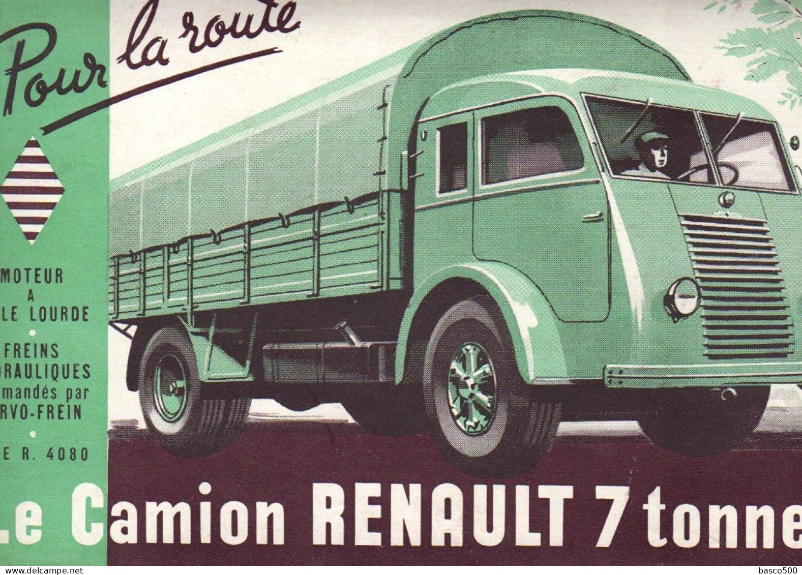 RENAULT - Grand Prospectus CAMION 7 Tonnes R. 4080 - Cars