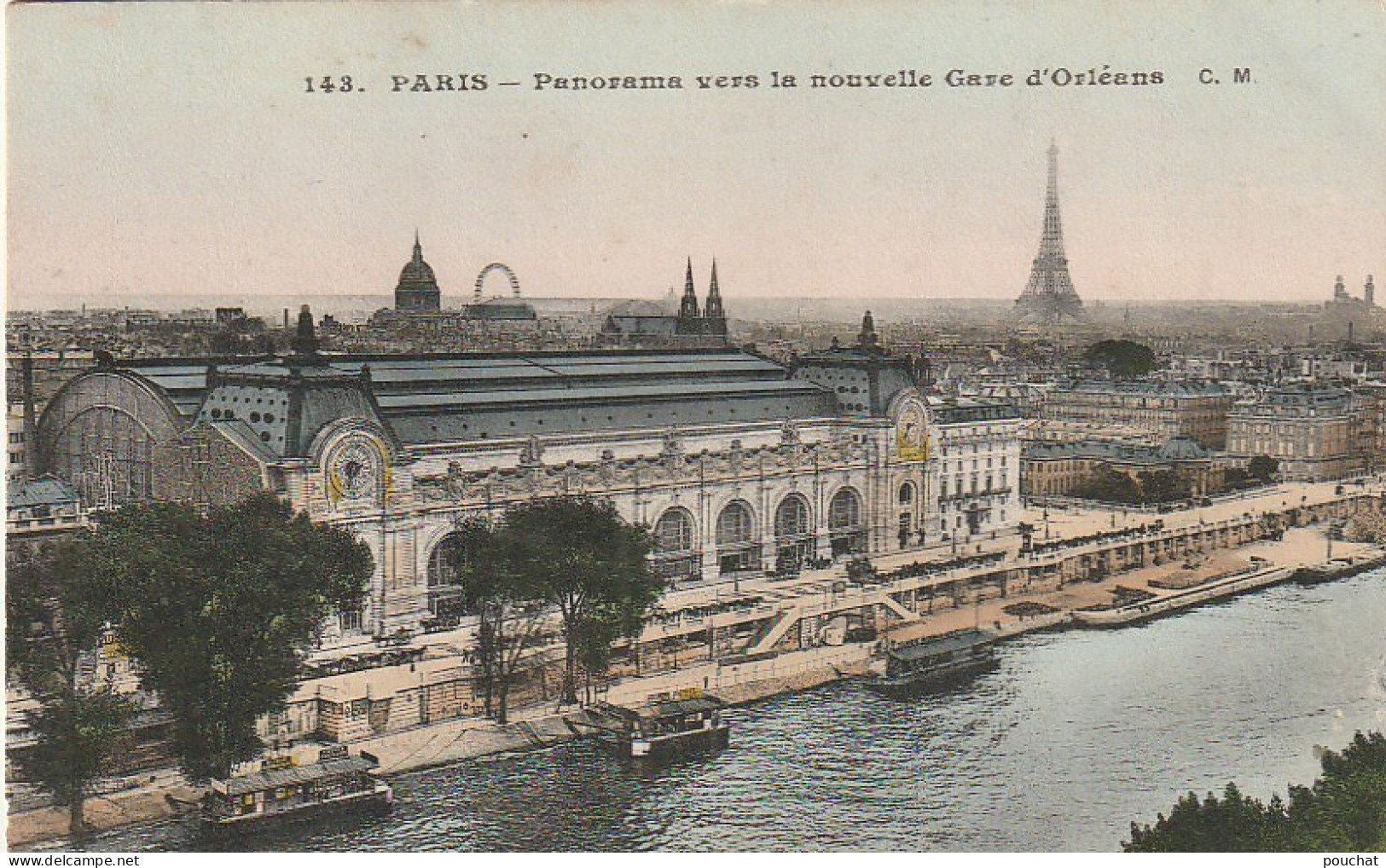 ZY 112-(75) PANORAMA VERS LA NOUVELLE GARE D' ORLEANS , PARIS - CARTE COLORISEE - 2 SCANS - Stations, Underground