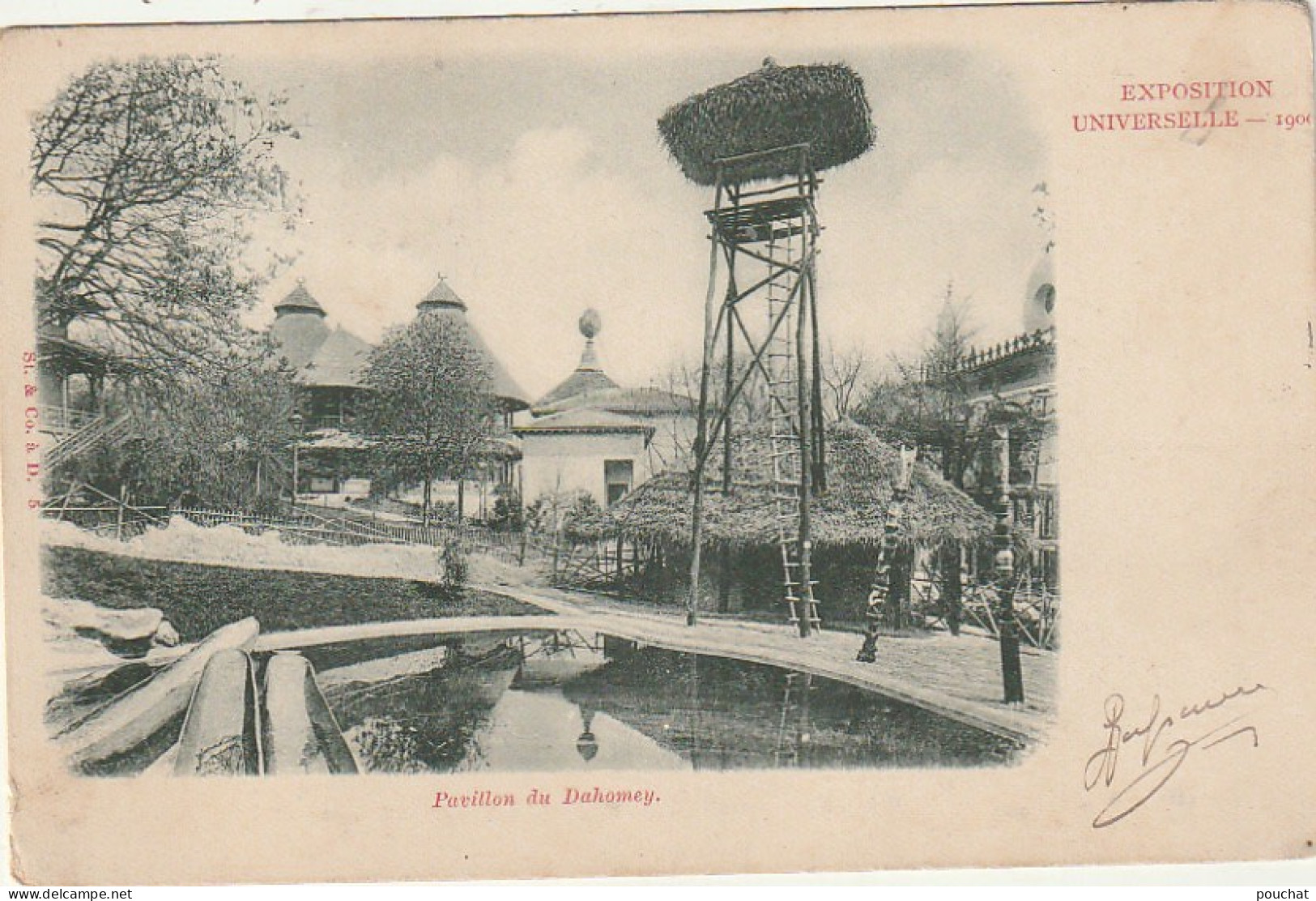 ZY 112-(75) EXPOSITION UNIVERSELLE 1900 , PARIS - PAVILLON DU DAHOMEY - 2 SCANS - Exposiciones