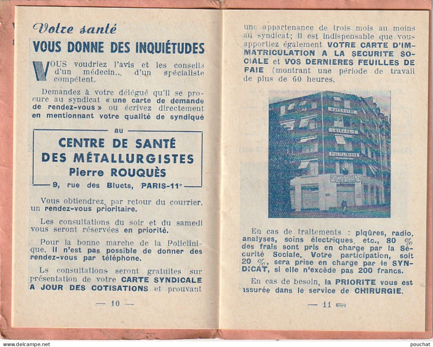 ZY 113- CARTE FEDERATION DES TRAVAILLEURS DE LA METALLURGIE C. G. T. (1956) PANTIN - CARTE 3 VOLETS , LIVRET COMPLET