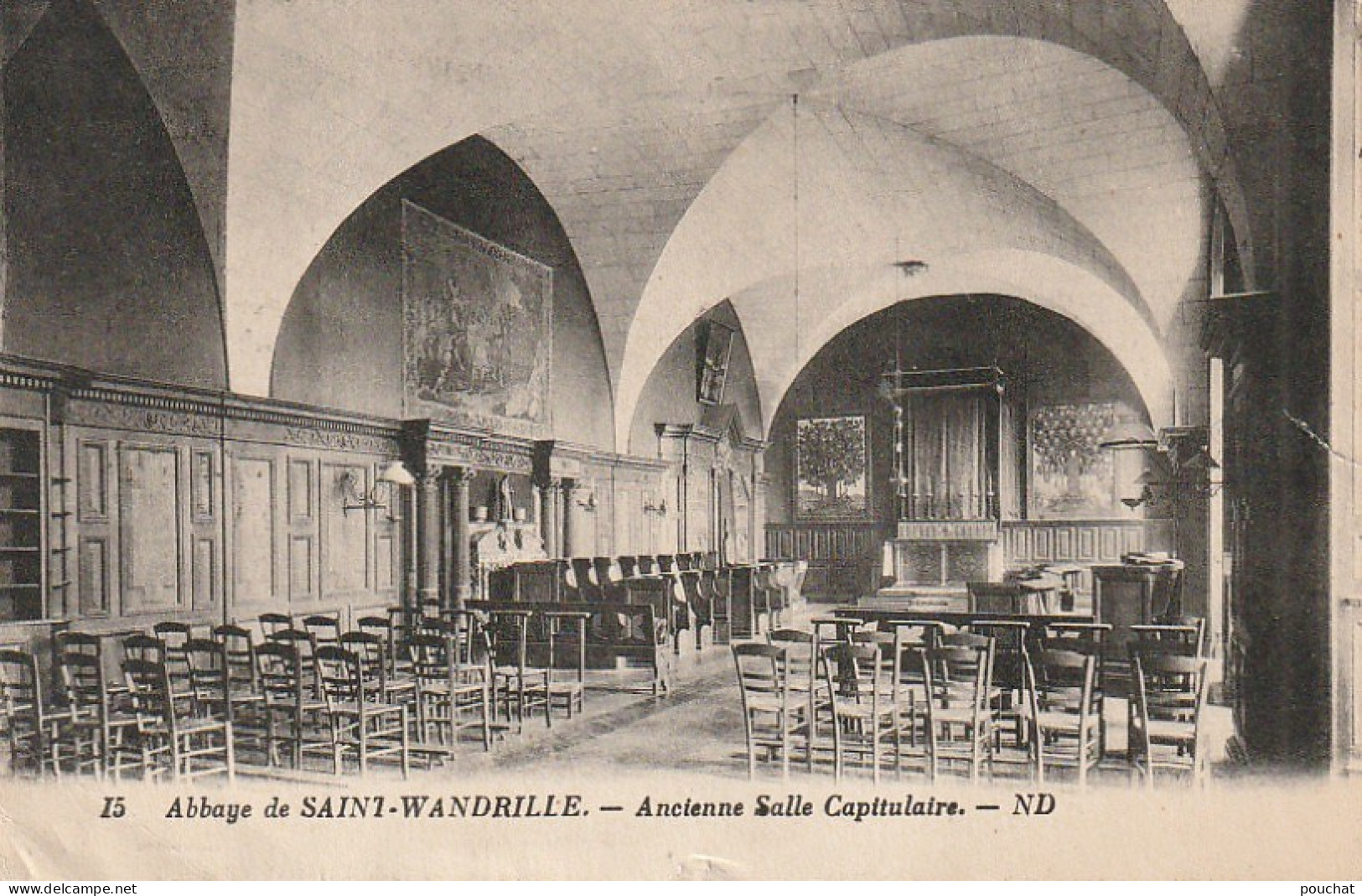 ZY 114-(76) ABBAYE DE SAINT WANDRILLE - ANCIENNE  SALLE CAPITULAIRE - 2 SCANS - Saint-Wandrille-Rançon