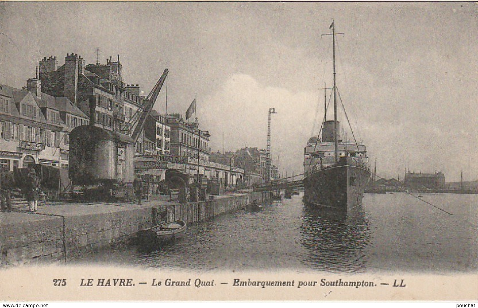 ZY 114-(76) LE HAVRE - LE GRAND QUAI - EMBARQUEMENT POUR SOUTHAMPTON - 2 SCANS - Harbour