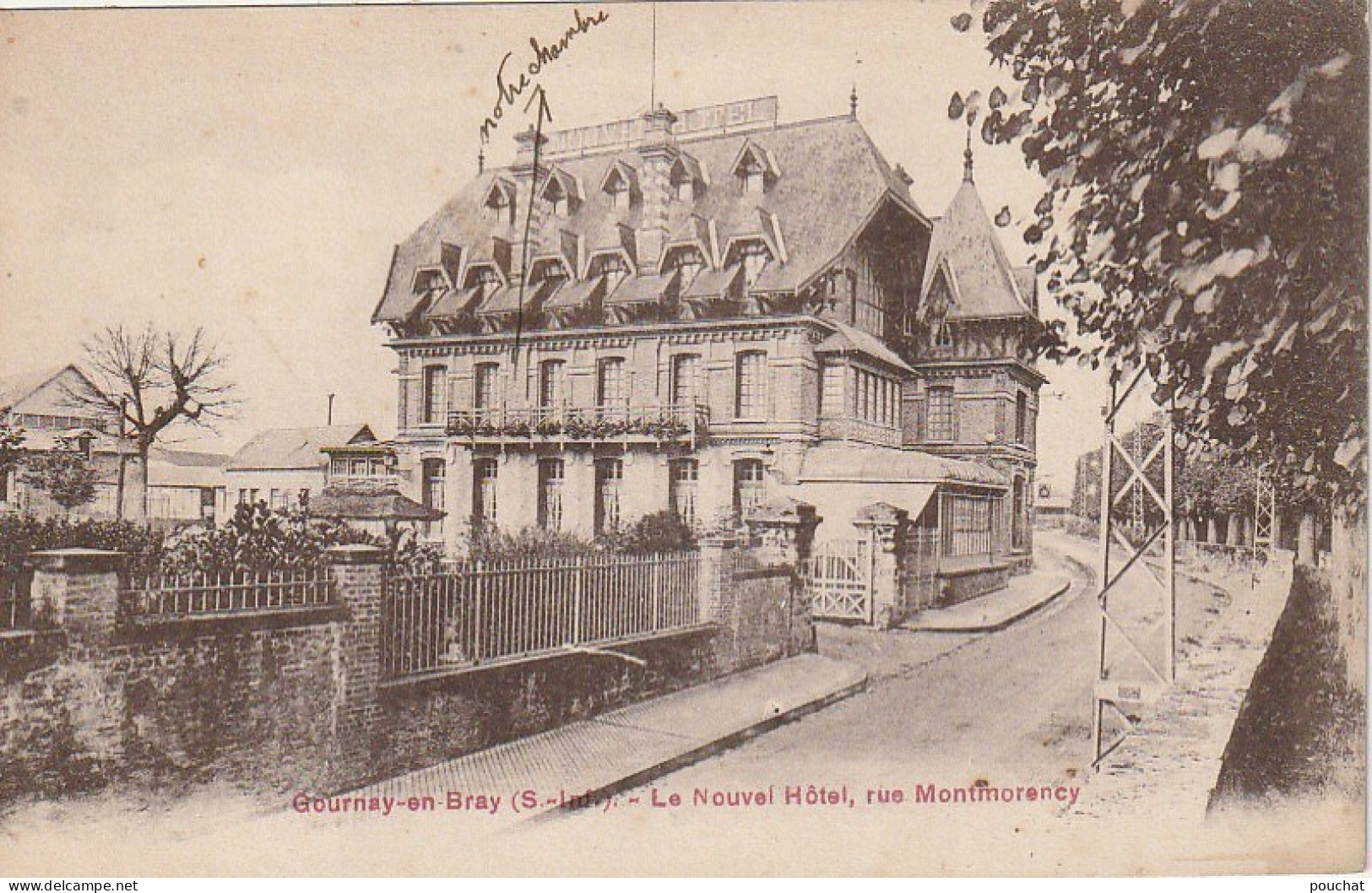 ZY 114-(76) GOURNAY EN BRAY - LE NOUVEL HOTEL , RUE MONTMORENCY - 2 SCANS - Gournay-en-Bray