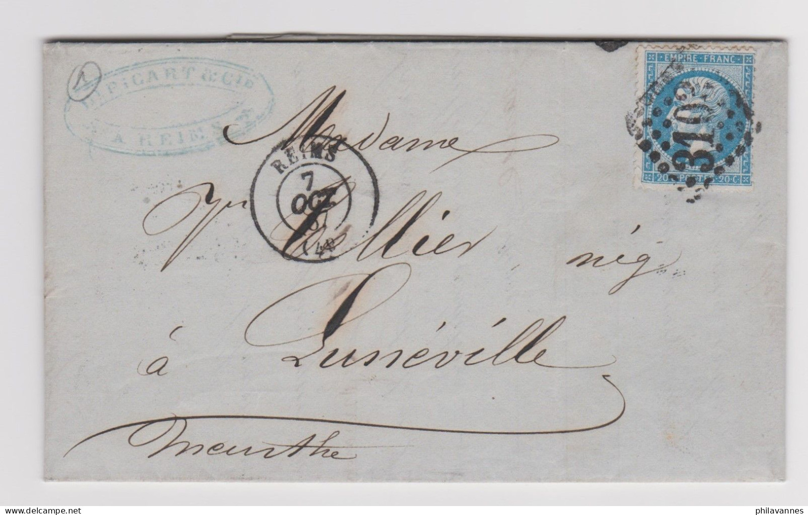 REIMS, 1867, GC 3103 Sur Napoléon N°22 ( SN24/86/1.3) - 1849-1876: Classic Period