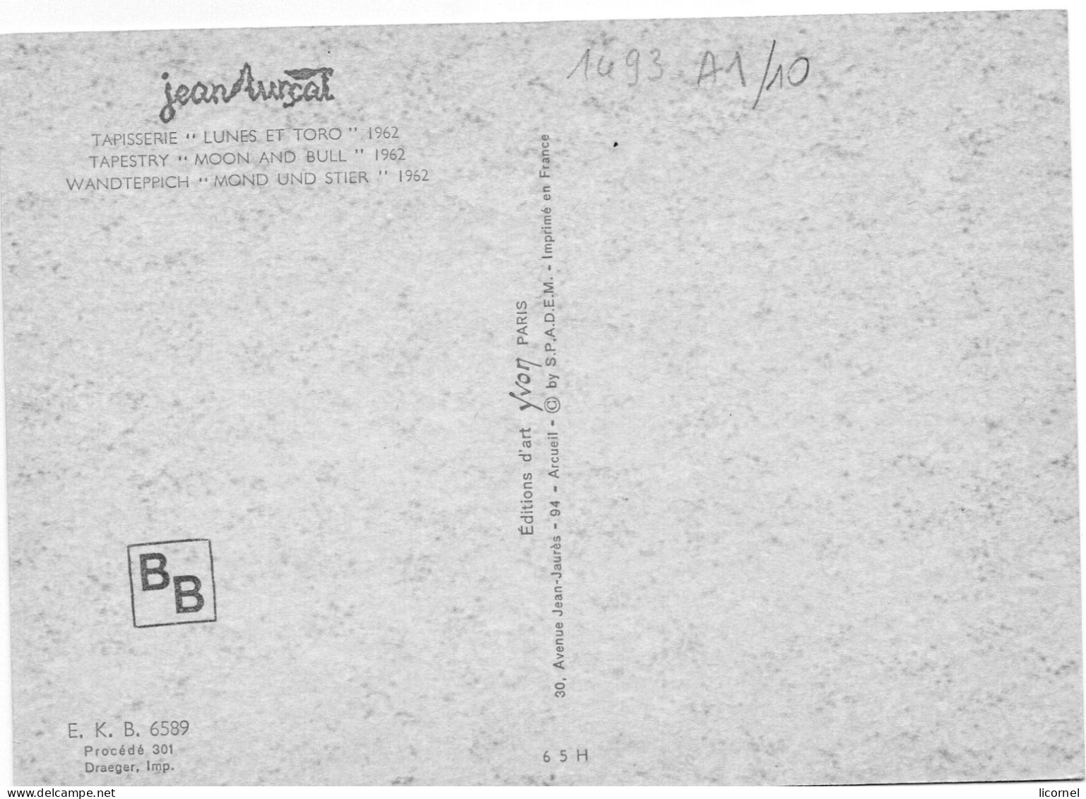 Cartes Maxi  1966 Premier Jour : Tapisserie De JEAN LURCAT - 1960-1969