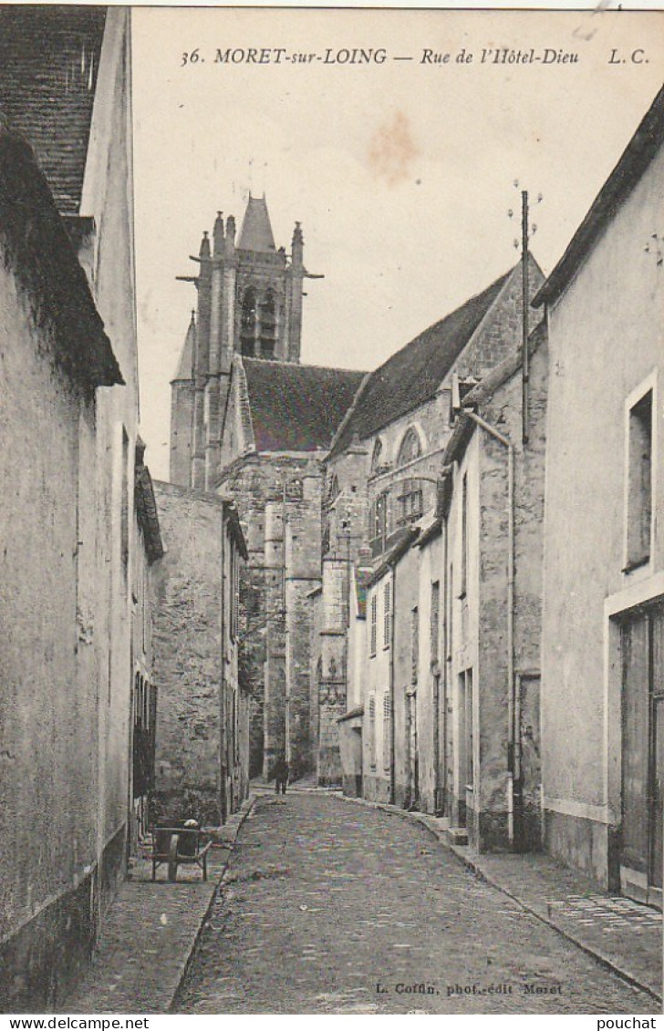 ZY 115-(77) MORET SUR LOING - RUE DE L' HOTEL DIEU - 2 SCANS - Moret Sur Loing