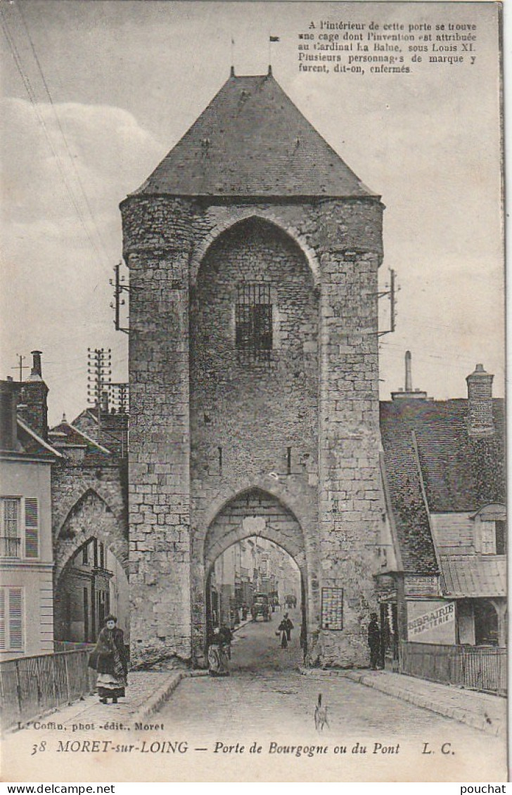 ZY 115-(77) MORET SUR LOING - PORTE DE BOURGOGNE OU DU PONT - ANIMATION - 2 SCANS - Moret Sur Loing