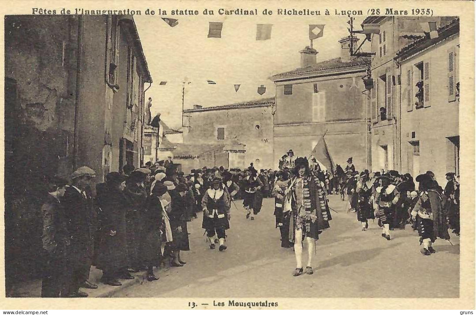 Luçon Fêtes De L'inauguration De La Statue De Richelieu 28 Mars 1935 Les Mousquetaires, Rare - Lucon