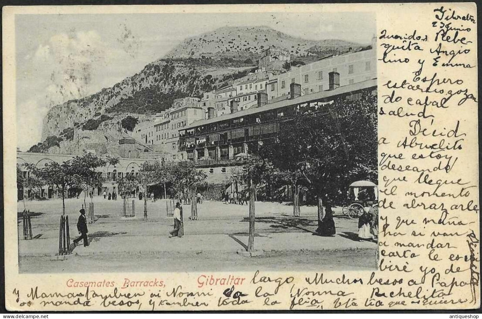 Gibraltar-----Casemates Barracks-----old Postcard - Gibraltar
