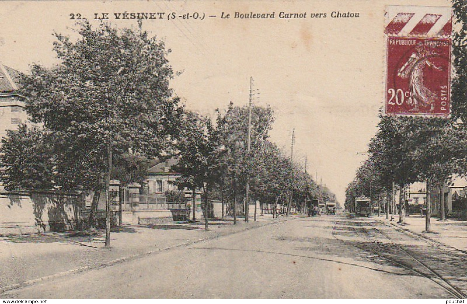 ZY 116-(78) LE VESINET - LE BOULEVARD CARNOT VERS CHATOU - 2 SCANS - Le Vésinet