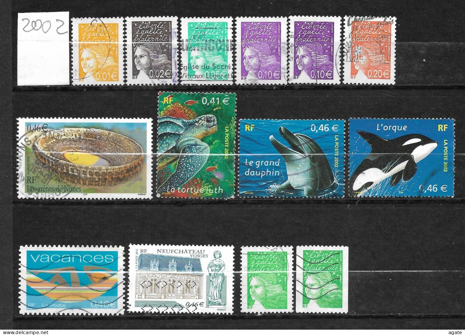 Entre 3443 Et 3535B Lot De 14 Timbres (2002) Oblitéré - Oblitérés