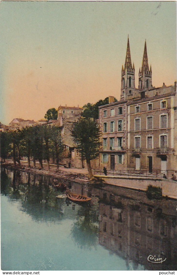 ZY 117-(79) NIORT - LES BORDS DE LA SEVRE NIORTAISE - CARTE COLORISEE - 2 SCANS - Niort