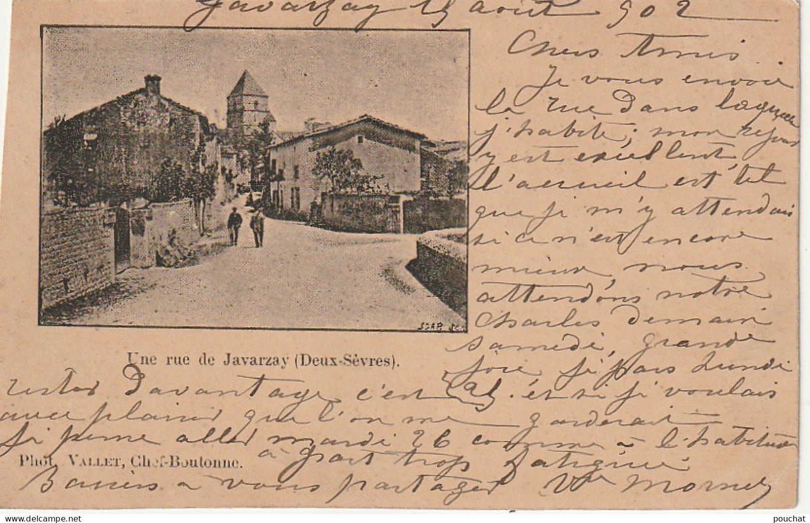 ZY 117-(79) JAVARZAY - UNE RUE - PHOT. VALLET , CHEF BOUTONNE  - 2 SCANS - Other & Unclassified