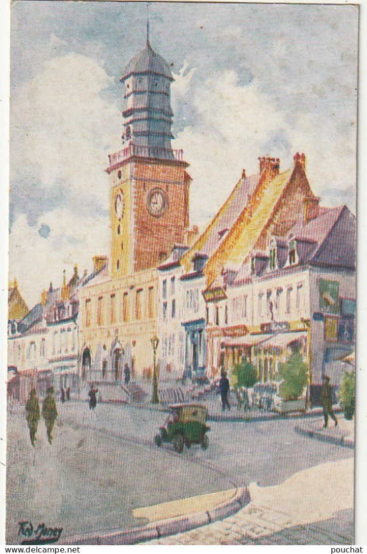 ZY 118-(80) DOULLENS - LE BEFFROI PAR FRED MONEY (N° 5123) - 2 SCANS - Doullens