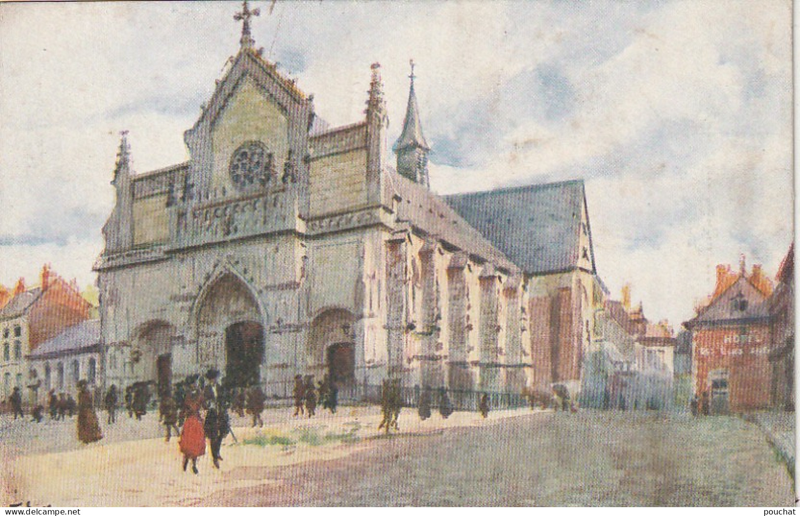 ZY 118-(80) DOULLENS - EGLISE NOTRE DAME , XIIIe SIECLE PAR FRED MONEY (N° 5119) - 2 SCANS - Doullens