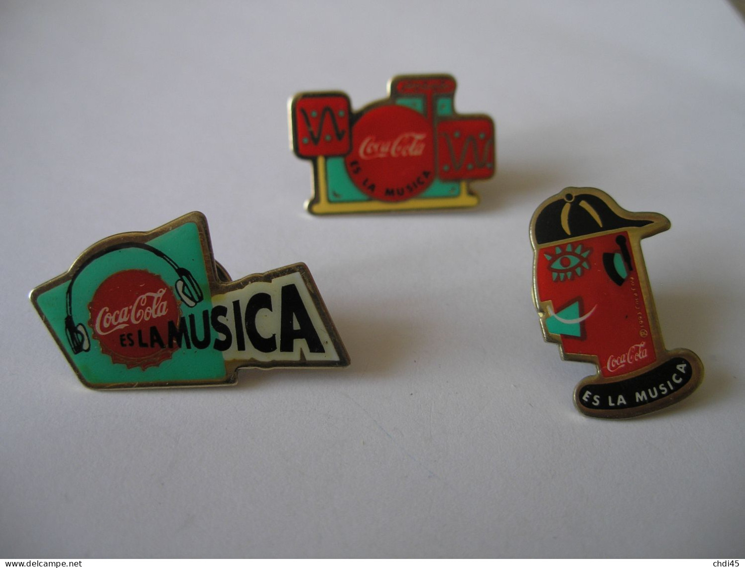 3 Pin's COCA COLA  Et La Musica - Coca-Cola