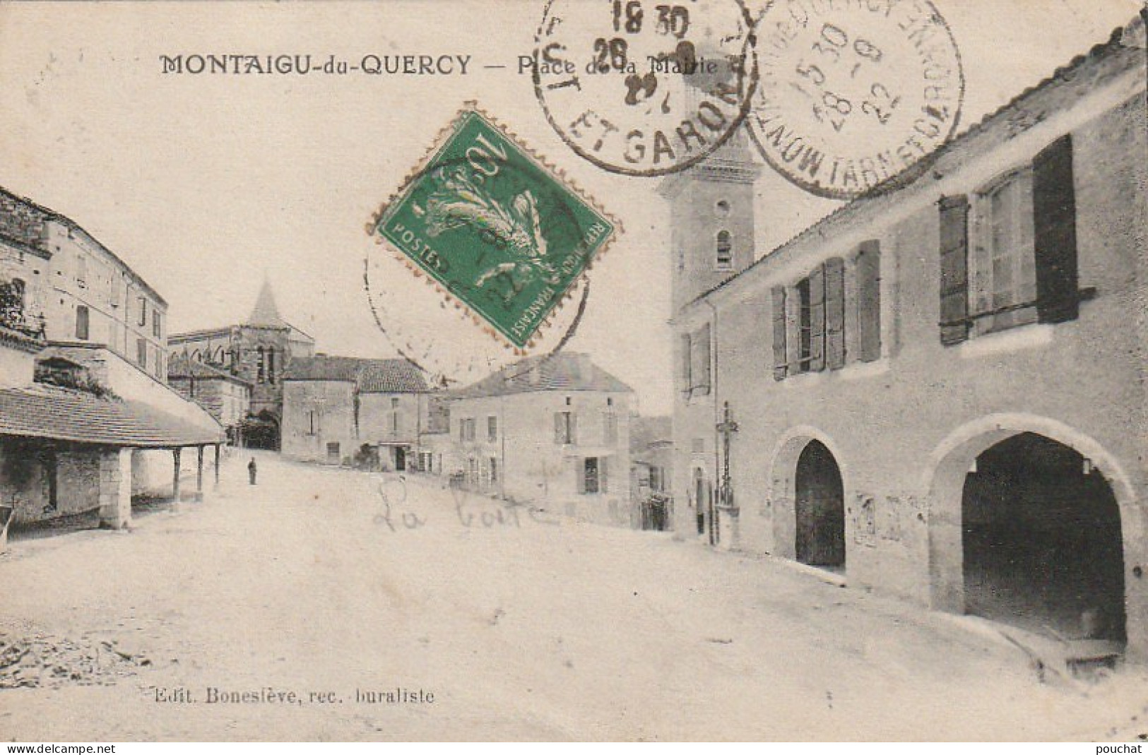 ZY 120-(82) MONTAIGU DU QUERCY - PLACE DE LA MAIRIE - 2 SCANS - Montaigu De Quercy