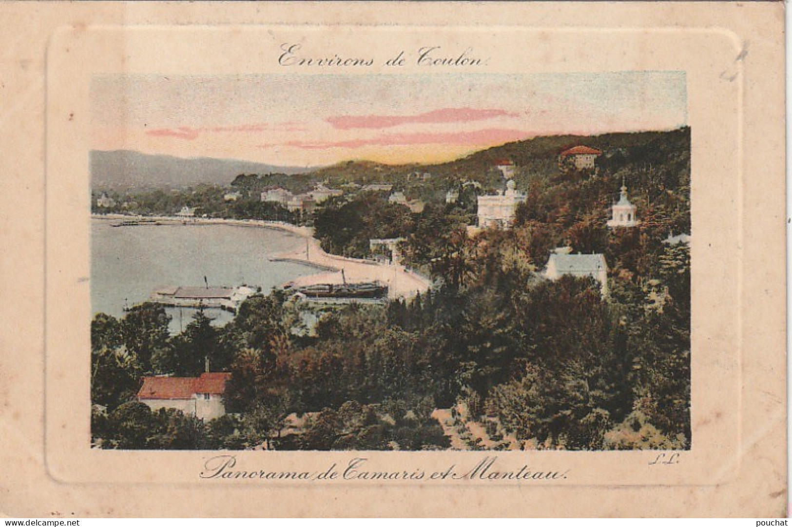 ZY 121-(83) ENVIRONS DE TOULON - PANORAMA DE TAMARIS ET MANTEAU - CARTE COLORISEE - 2 SCANS - Tamaris