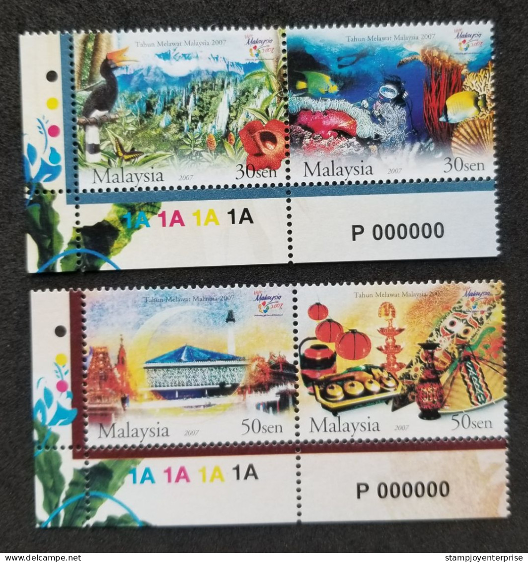 Visit Malaysia Year 2007 Bird Marine Life Coral Flower Flora Fauna Fish Mosque Mountain (stamp) MNH *P000000 *VIP *rare - Malesia (1964-...)