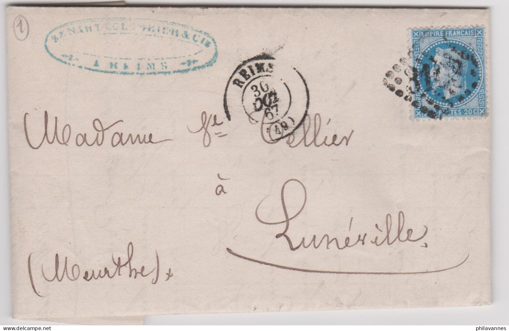 REIMS, 1867, GC 3103 Sur Napoléon N°29 ( SN24/86/2.2) - 1849-1876: Classic Period