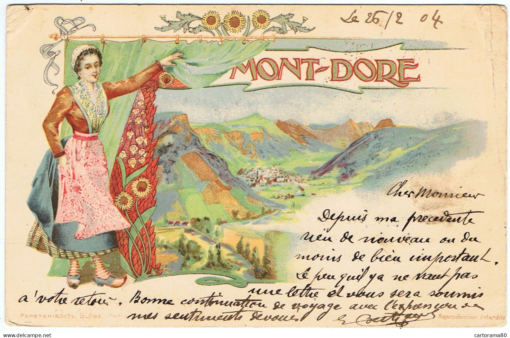 " Le Mont-Dore " /  CPA DND 1904, Adressée Au Caire, " Aux Soins De L'Agence Cook " - Le Mont Dore