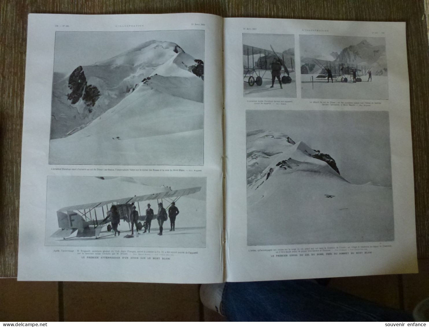 L'Illustration Août 1921 Premier Aterrissage Mont Blanc Durafour Col De Dôme Chequers Président Harding - L'Illustration