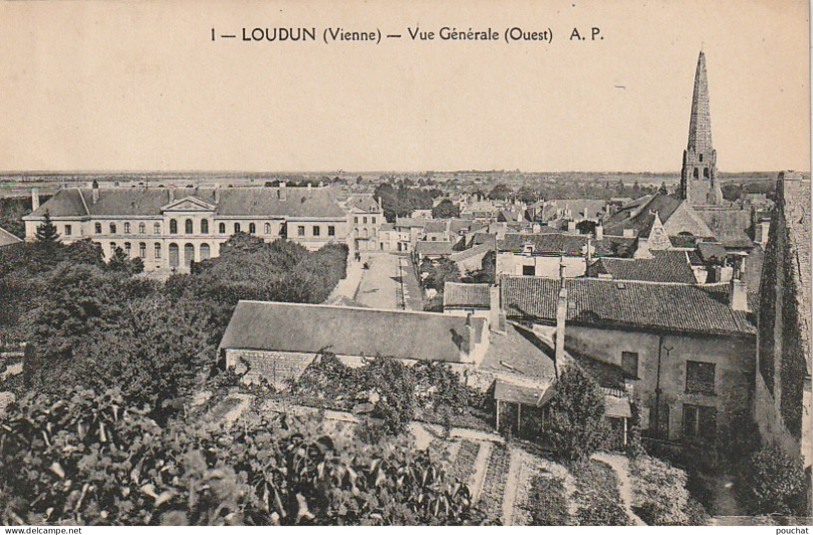 ZY 124-(86) LOUDUN - VUE GENERALE ( OUEST ) - 2 SCANS - Loudun