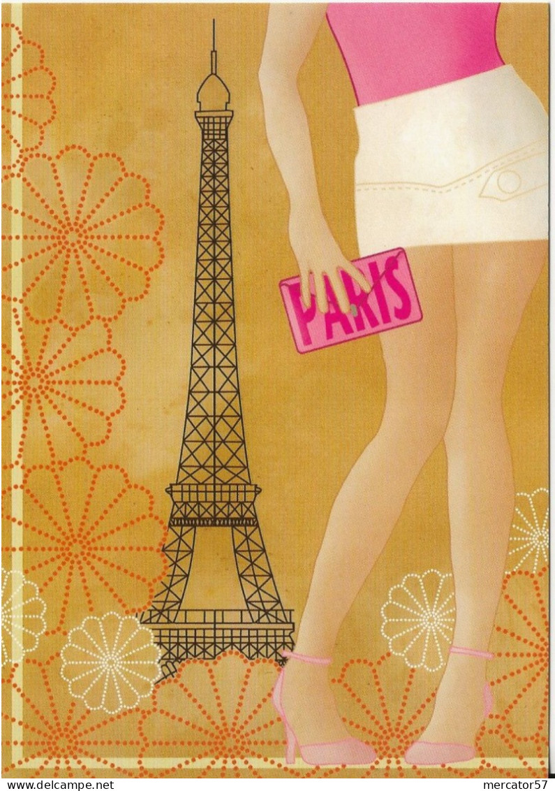 CPM PARIS Tour Eiffel Et Mannequin - Hedendaags (vanaf 1950)