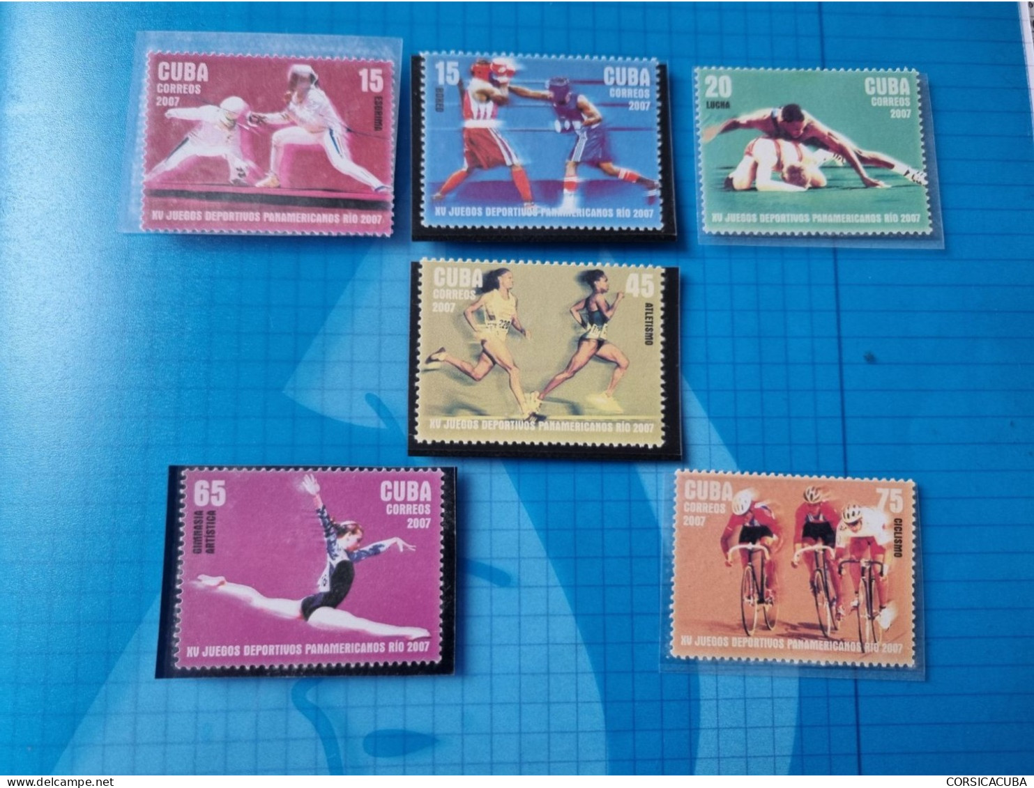 CUBA  NEUF  2007   JUEGOS  DEPORTIVOS  PANAMERICANOS  //  Avec Gomme Le 45c Et 75c Sans. - Unused Stamps