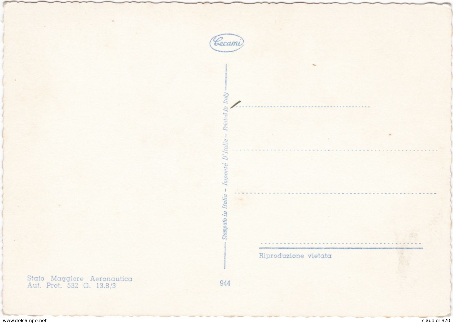 TEMATICA - MILITARE - CARTOLINA - AVIAZIONE - Sonstige & Ohne Zuordnung