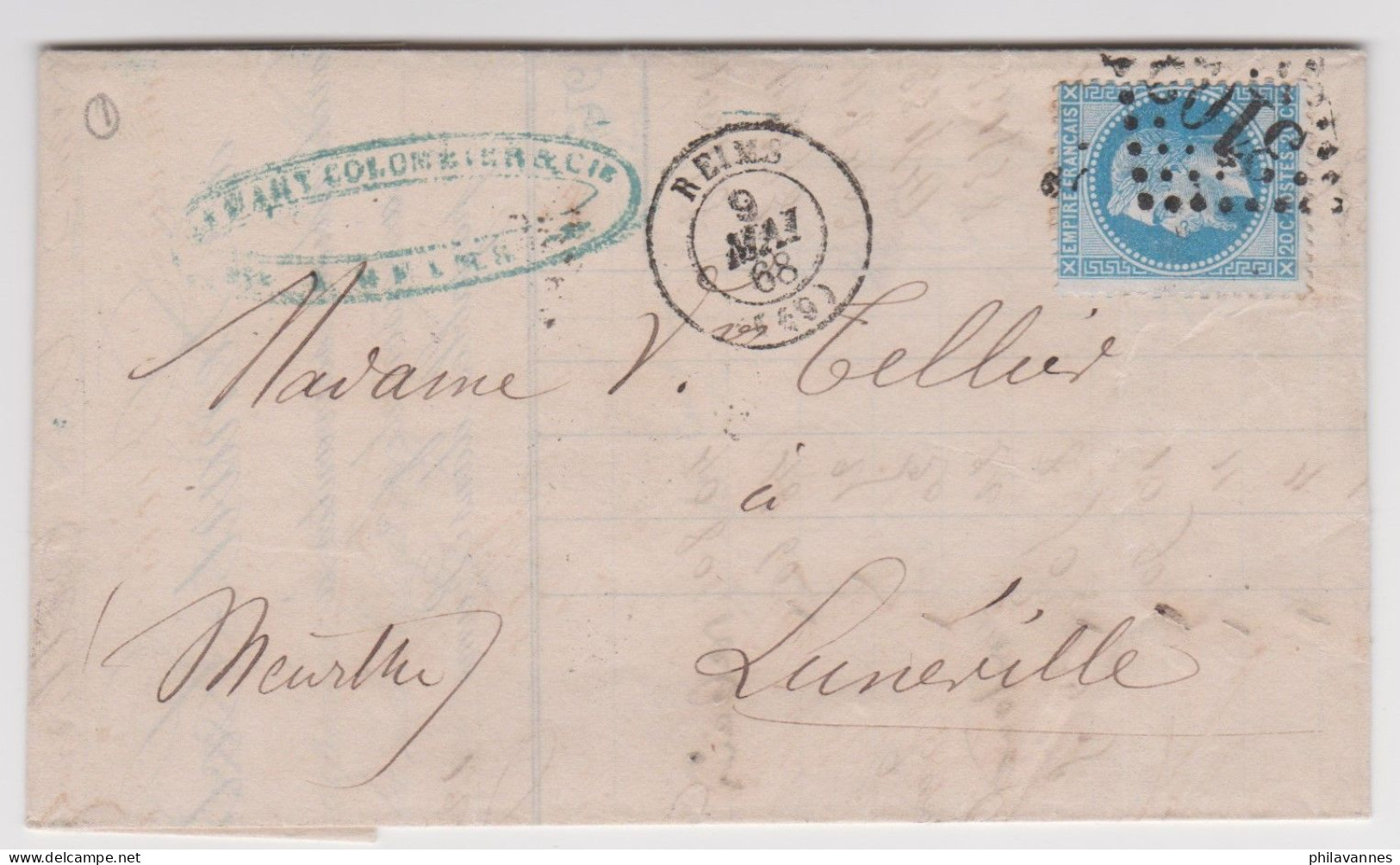 REIMS, 1868, GC 3103 Sur Napoléon N°29 ( SN24/86/2.3) - 1849-1876: Classic Period