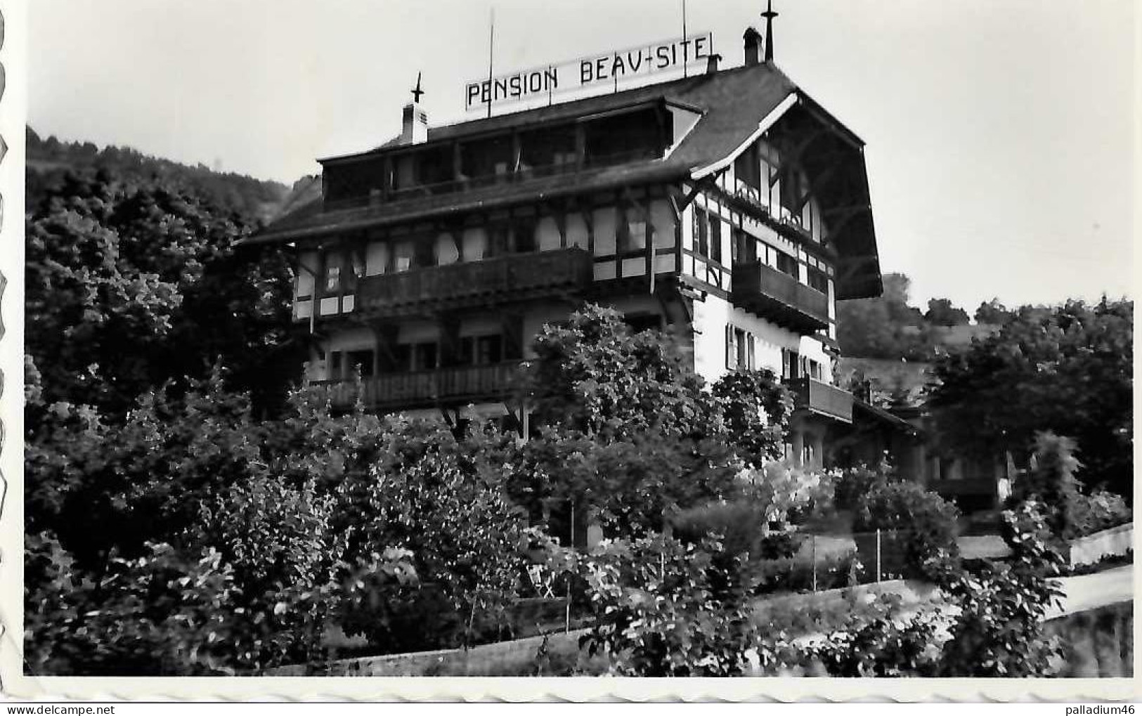 VD VEVEY - CORSEAUX - PENSION BEAU-SITE - Phot. Perrochet Lausanne  No 2113 - VERMALA  - Pas Circulé - Vevey