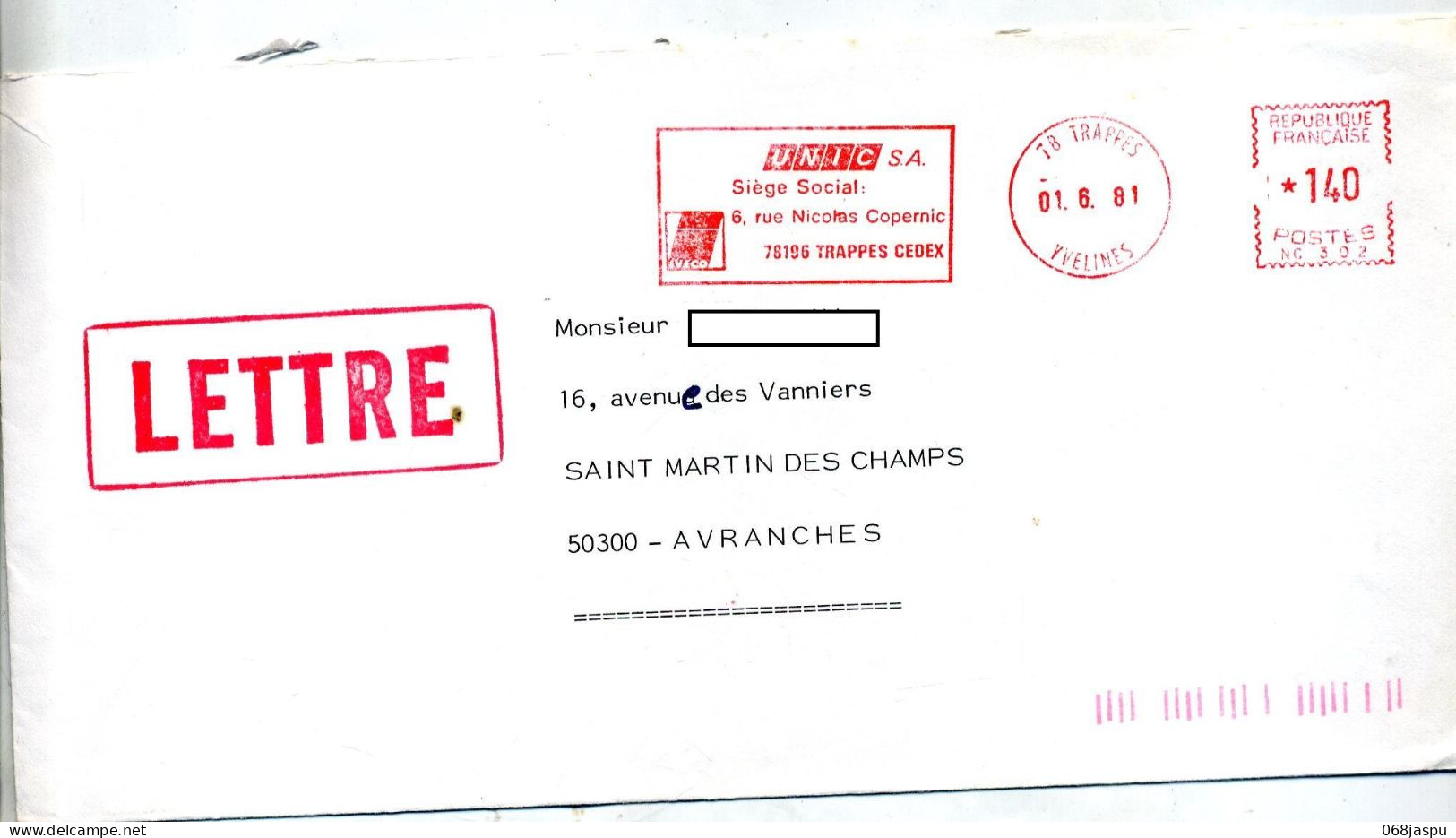 Lettre Flamme Ema Trappes Camion Unic - EMA (Print Machine)