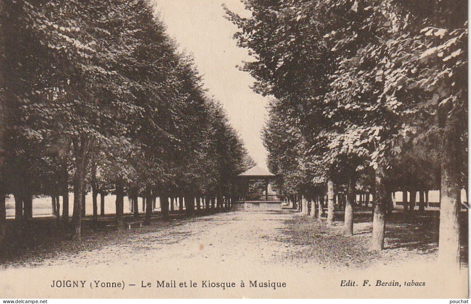 ZY 128 -(89) JOIGNY - LE MAIL ET LE KIOSQUE A MUSIQUE - 2 SCANS - Joigny