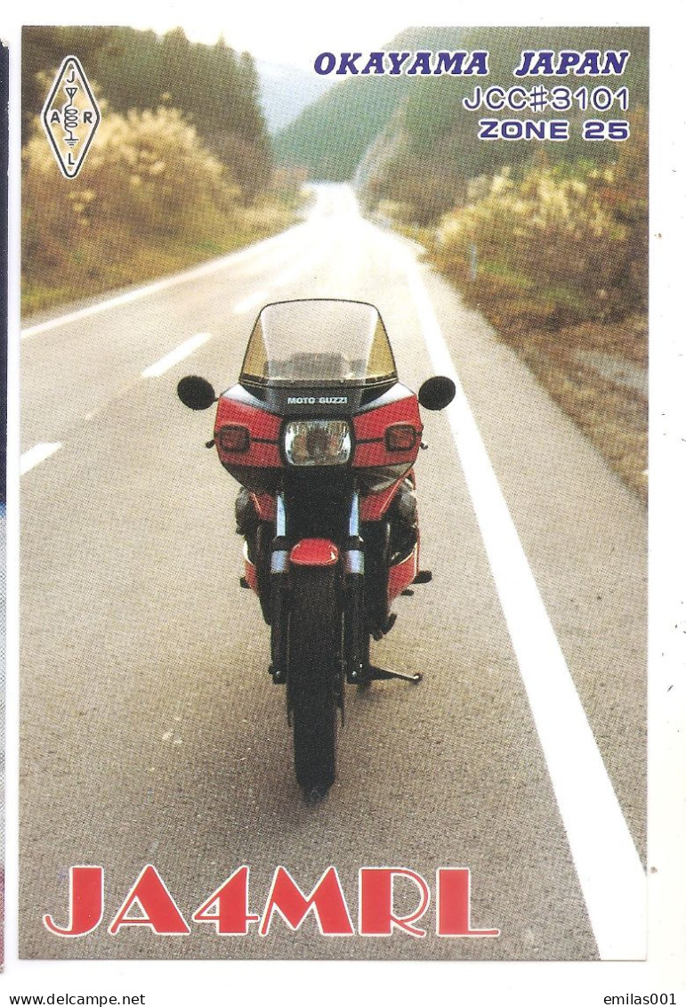 QSL  - JAPON - MOTO GUZZI - 1987 - Radio Amateur