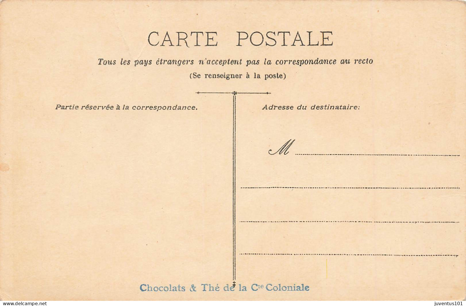 CPA Les Colonies Françaises-La Nouvelle Calédonie-Pub Chocolats Et Thé De La Compagnie Coloniale      L2884 - Nouvelle Calédonie