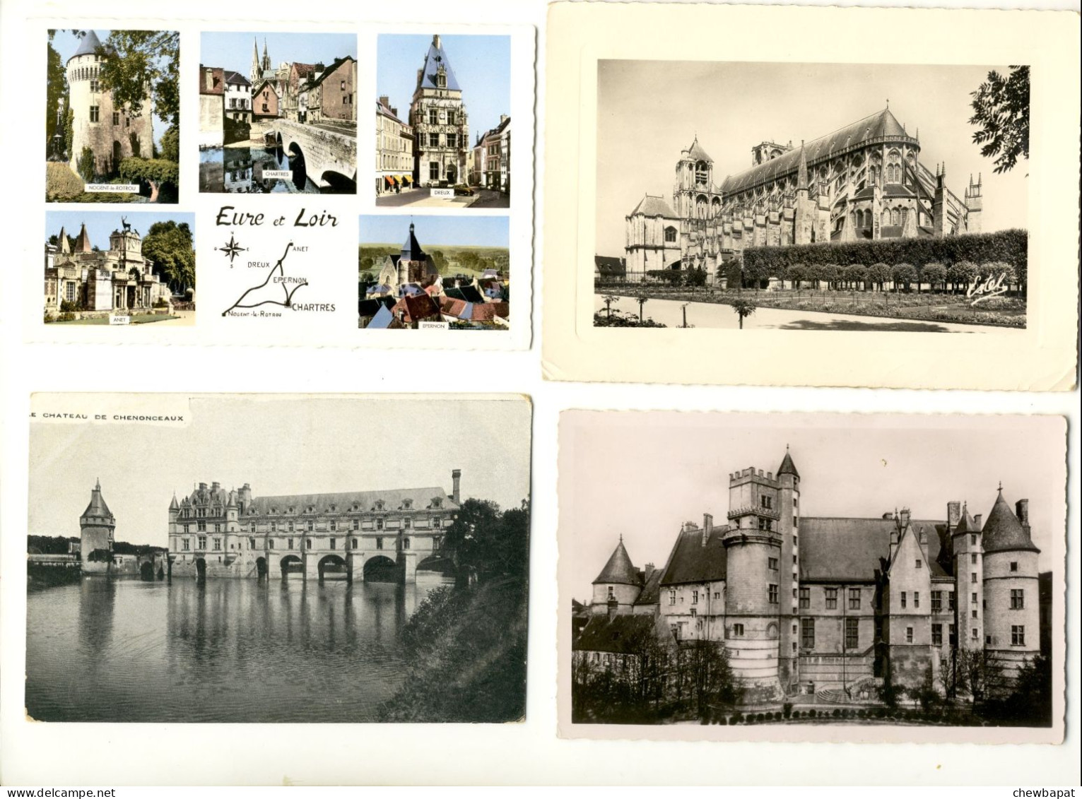 Chartres, Bourges Et Château - Lot De 12 Cartes Différentes - Toutes Scannées Recto Verso - 5 - 99 Postcards