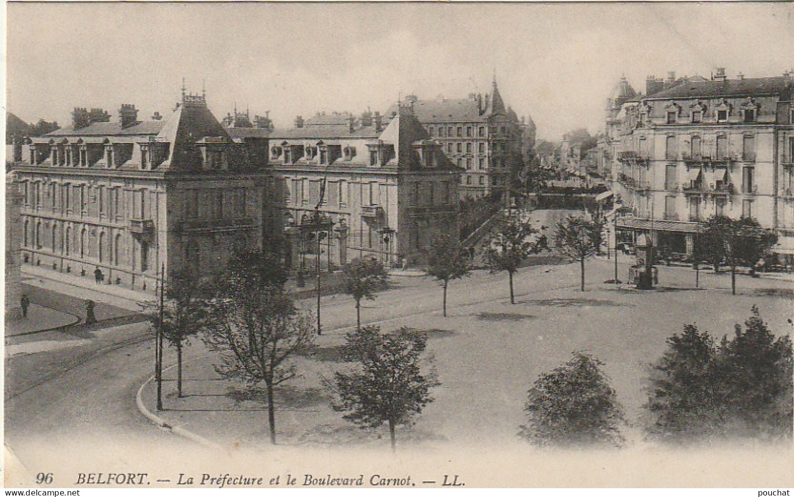 ZY 129-(90) BELFORT - LA PREFECTURE ET LE BOULEVARD  CARNOT - 2 SCANS - Belfort - City