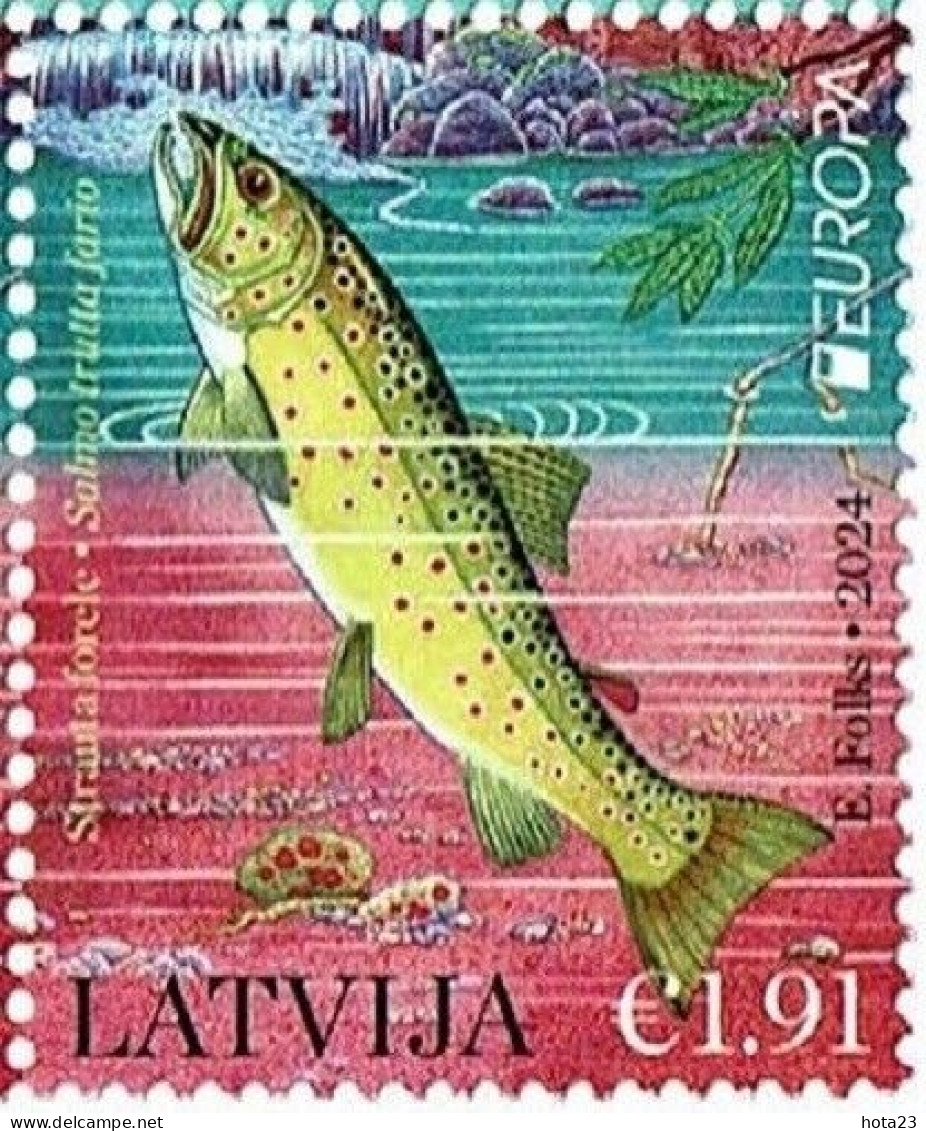 (!) Latvia Lettland Lettonie 2024 Europa CEPT  - Fish  MNH - 2024