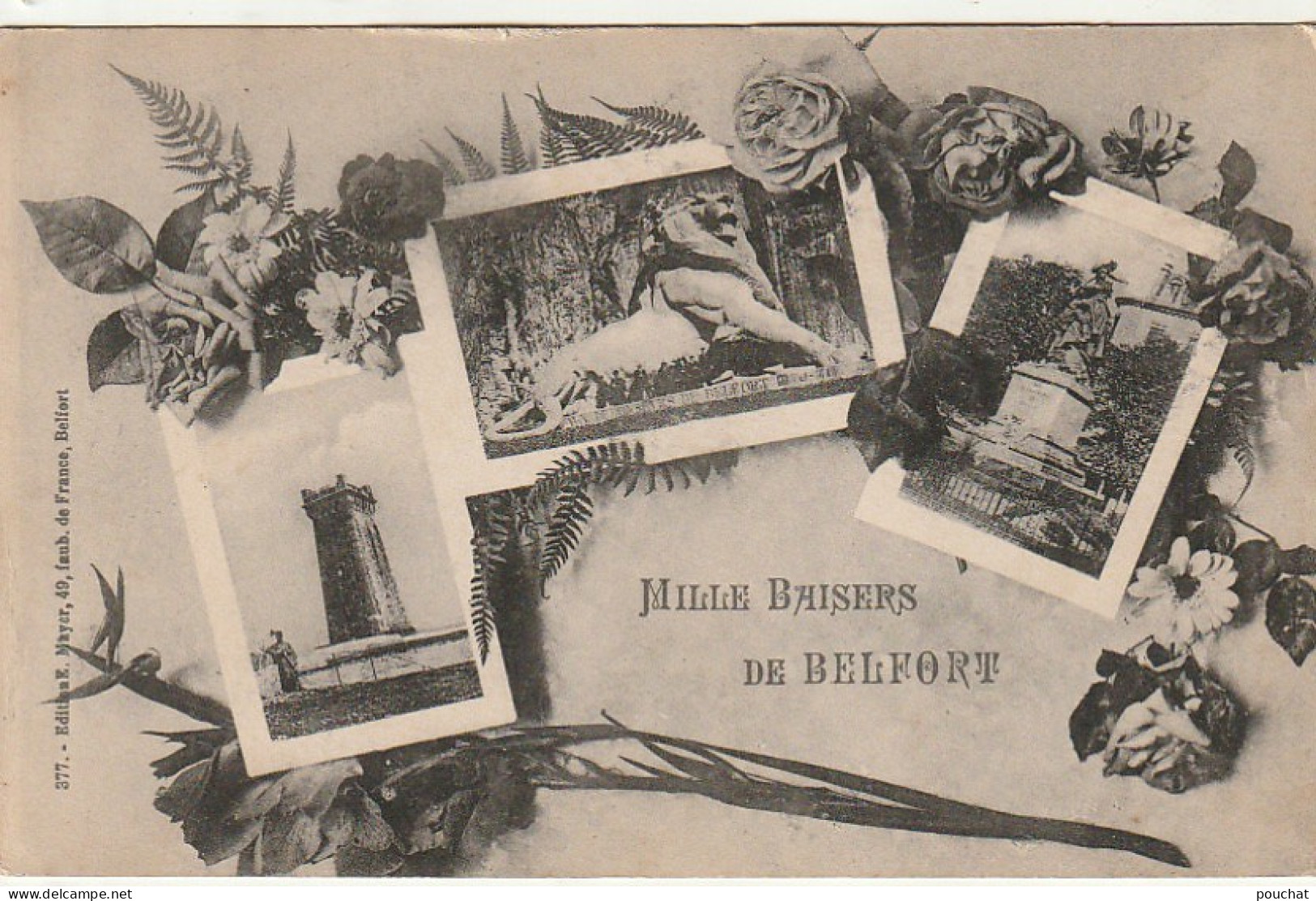 ZY 129-(90) " MILLE BAISERS DE BELFORT " - CARTE FANTAISIE MULTIVUES - 2 SCANS - Sonstige & Ohne Zuordnung